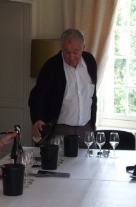 Jean Herve pouring at the winery
